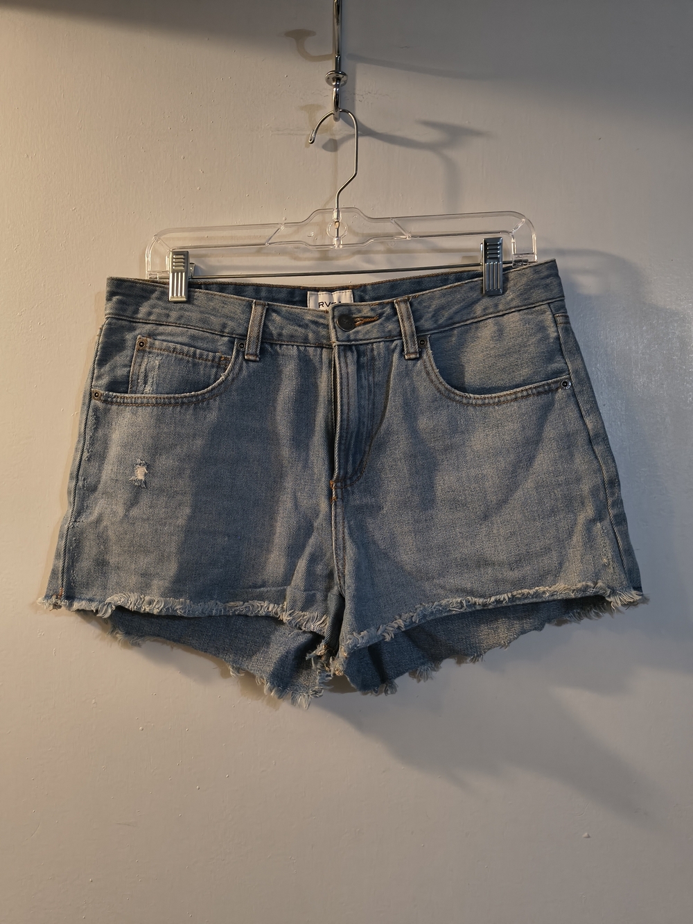 RVCA The Boyfriend Medium Wash Cutoff Denim Shorts